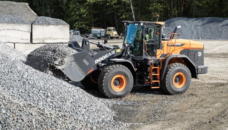 The new Doosan DL380-7 wheel loader will be on display at World of Concrete 2021 Doosan DL380-7 wheel loader