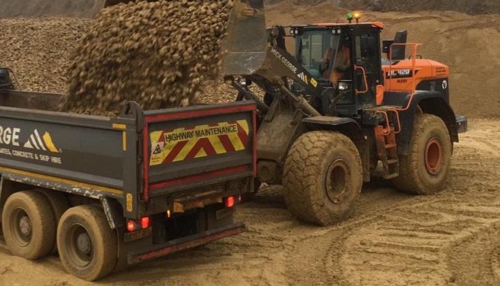 One of Mick George Group's new Doosan DL420-7 wheel loaders Doosan DL420-7 wheel loaders