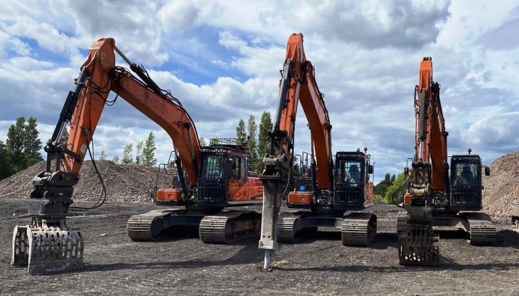Doosan DX225LC-5 crawler excavators added to Kings Heath Demolition fleet Doosan DX225LC-5s crawler excavators