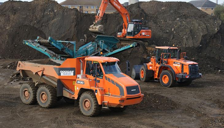 Doosan machines at work