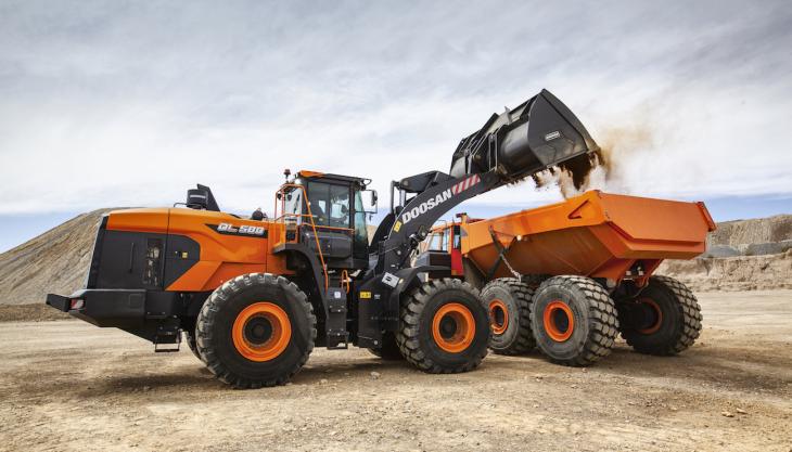Doosan will be showcasing their full range of construction equipment, including wheel loaders, at this year’s Conexpo Doosan DL580-7 wheel loader