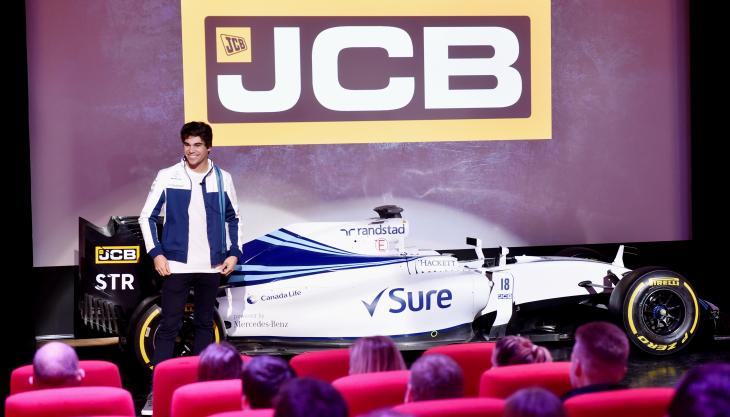 Lance Stroll at JCB Lance Stroll at JCB