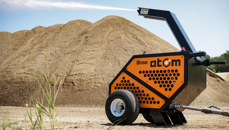 The DustBoss Atom is a fan-less, self-contained design with remote control and 4G LTE telematics DustBoss Atom