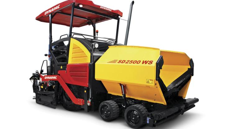Dynapac's latest SD2500WS PLC electric-controlled paver Dynapac SD2500WS paver