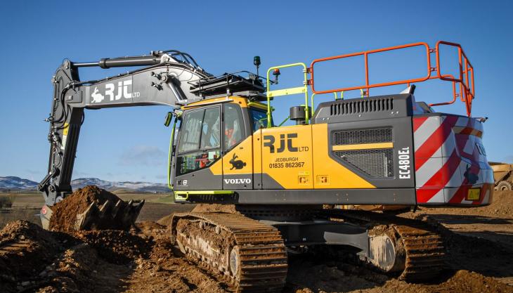 RJT Excavations Ltd's new 50-tonne Volvo EC480E excavator Volvo EC480E excavator