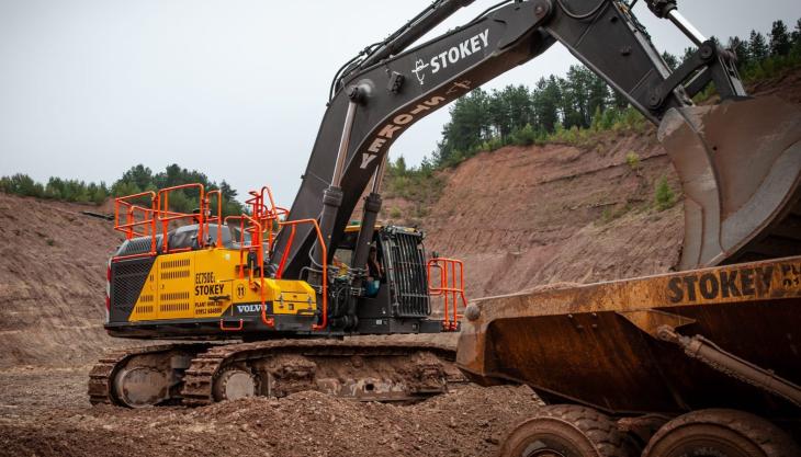 Stokey Plant Hire's new Volvo EC750E excavator Volvo EC750E excavator