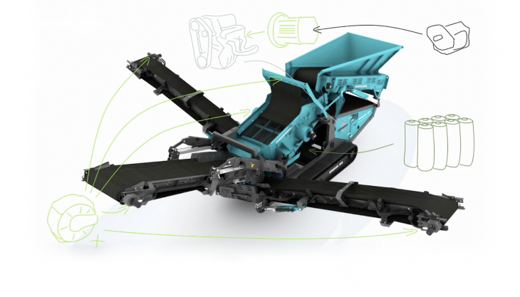Powerscreen's Eco-Warrior battery-powered screener concept Powerscreen's Eco-Warrior