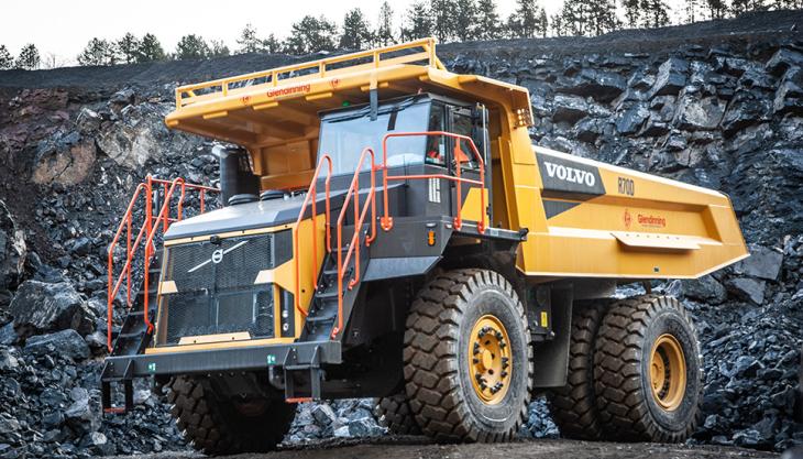 E&JW Glendinning’s new R70D rigid hauler Volvo R70D rigid hauler