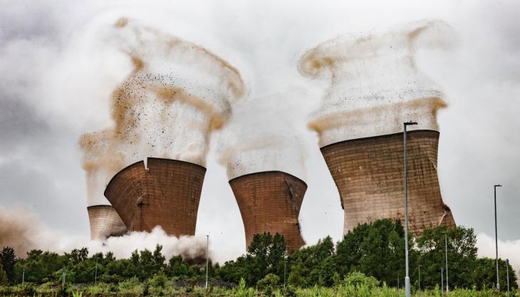 Explosives demolition of Rugeley Power Station Demolition of Rugeley Power Station
