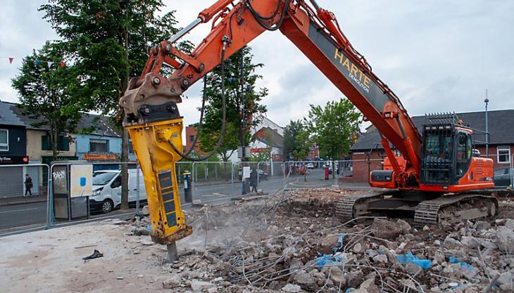 Harte Demolition's Epiroc HB 2000 breaker Epiroc HB 2000 breaker