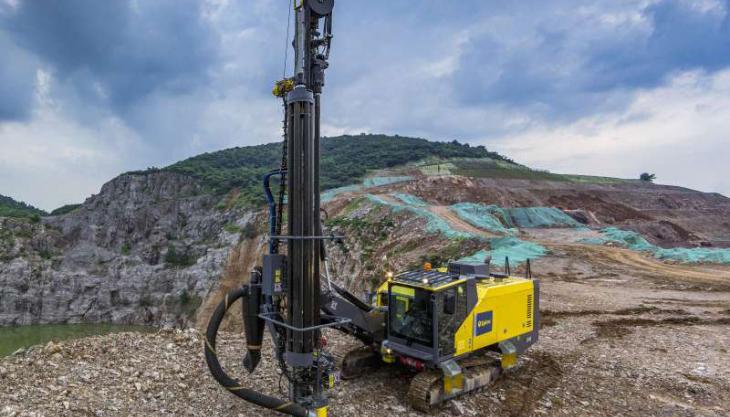 The PowerROC D60 down-the-hole drill rig from Epic PowerROC D60 drill rig