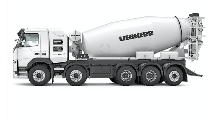 Environmentally friendly concrete transport with the Liebherr ETM 1205 on a Futuricum chassis Liebherr ETM 1205 truckmixer