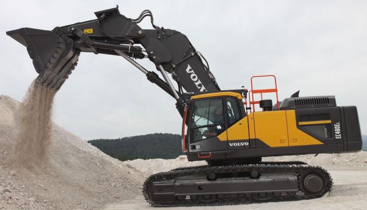 Dolkam Šuja’s Volvo front-shovel excavator – the first in Europe Volvo front-shovel excavator