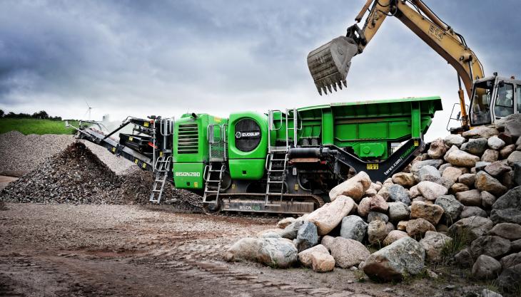 The new Bison 280 compact jaw crusher from EvoQuip EvoQuip Bison 280