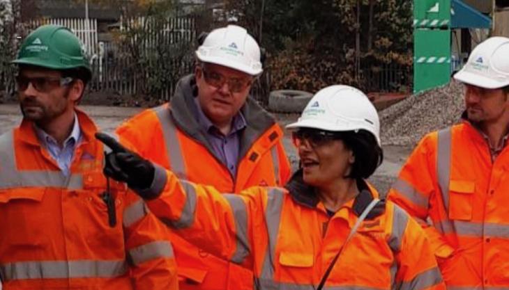 Thangam Debbonaire on her visit to Express Asphalt's operation in Bristol Thangam Debbonaire