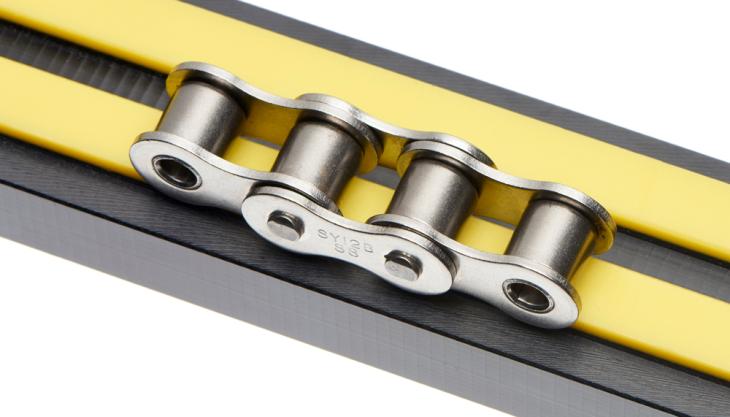 Uptime-enhancing conveyor components from FB Chain Conveyor wear strip