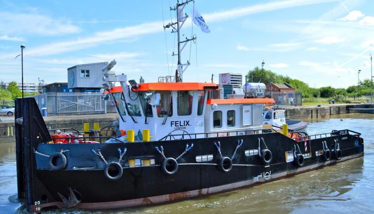 Felix, one of two sister navtugs Felix navtug barge