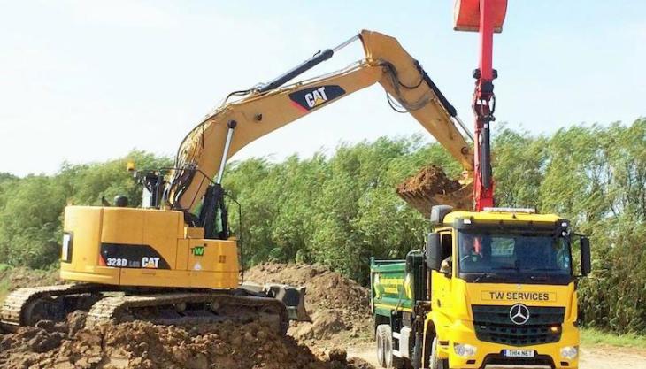 Cat 328D LCR hydraulic excavator