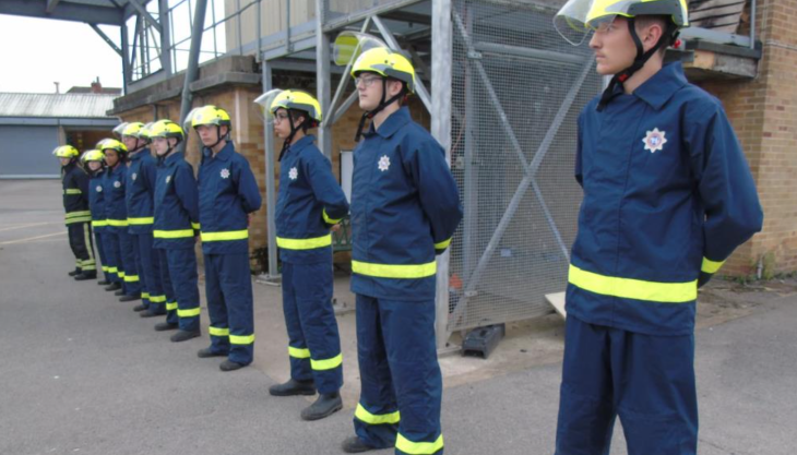 Fire cadets at Swindon Fire Station Swindon fire cadets