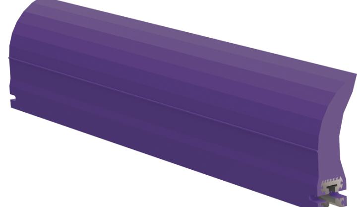 Conshear purple urethane conveyor belt cleaner blade Conshear purple urethane belt cleaner blade
