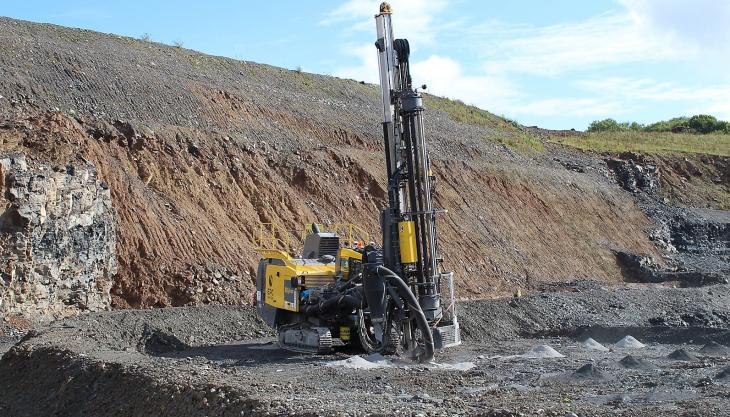 EPC-UK's new Epiroc-branded FlexiROC D55 drill rig FlexiROC D55 drill rig
