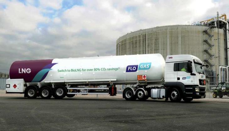 Flogas Bio-LNG delivery truck Flogas Bio-LNG delivery truck