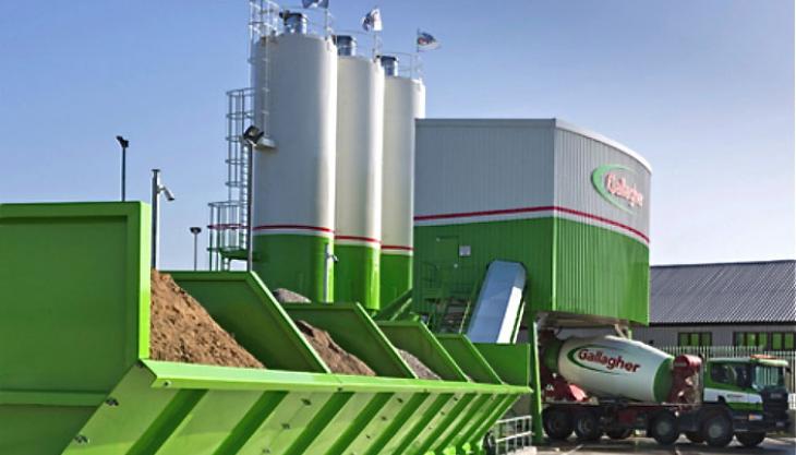 Gallagher Group's new £1.5 million ready-mixed concrete plant at Ashford Ready-mixed concrete plant