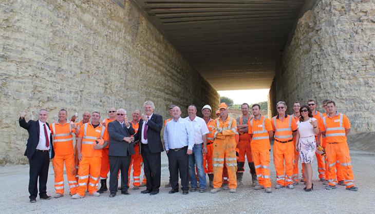Gallagher open new tunnel at Hermitage Quarry Gallagher open new tunnel