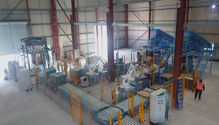 Long Rake Spar have installed new washing and bagging facilities into their latest site at Garston Docks in Liverpool Long Rake Spar facility at Garston Docks