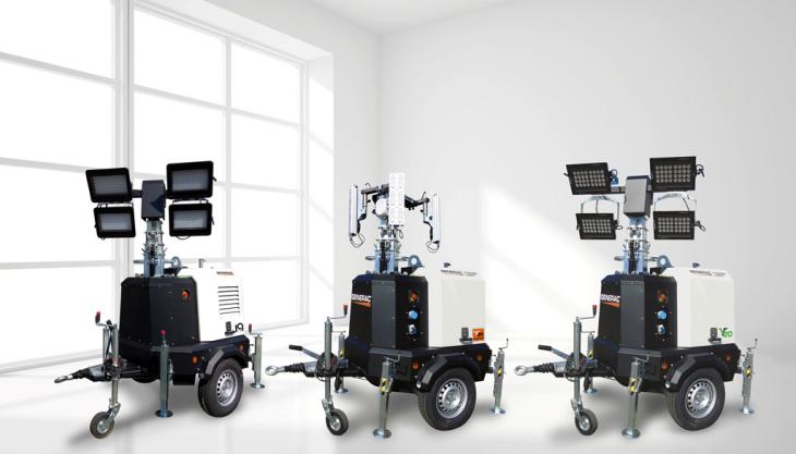 Generac Tower Light add three models to their mobile lighting tower range Generac V20 lighting towers