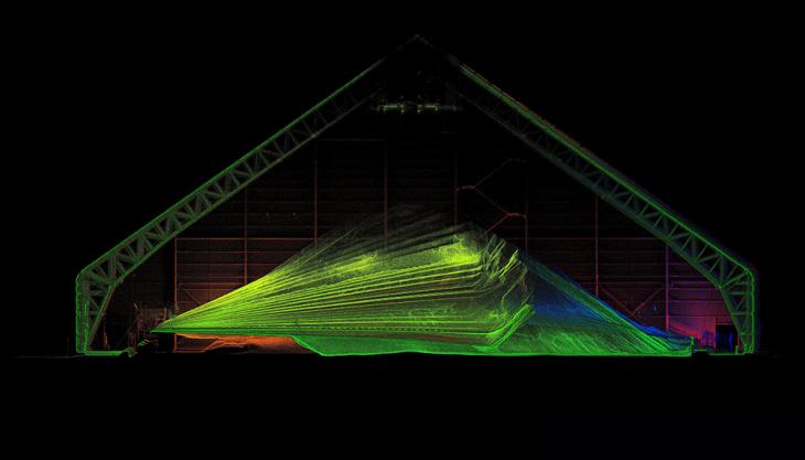 Scan of a stockpile using the ZEB-REVO mobile hand-held 3D laser scanner Stockpile scan
