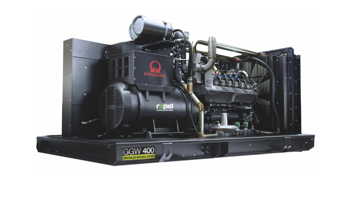 Rapid Power Generation are now distributing Pramac gas-fuelled generators acrss the whole of Ireland GGW400 gas-fuelled generator