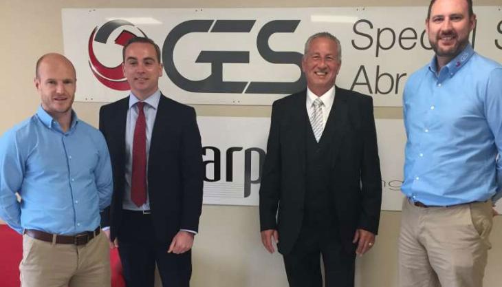 L–R: Nigel McMonagle, financial controller; Ryan Murphy, relationship director; Gordon Iddon, international director; and John McClenaghan, managing director Keywords: Global Equipment Sales, GES, construction, recycling, abrasive wear plates Global Equipment Spares