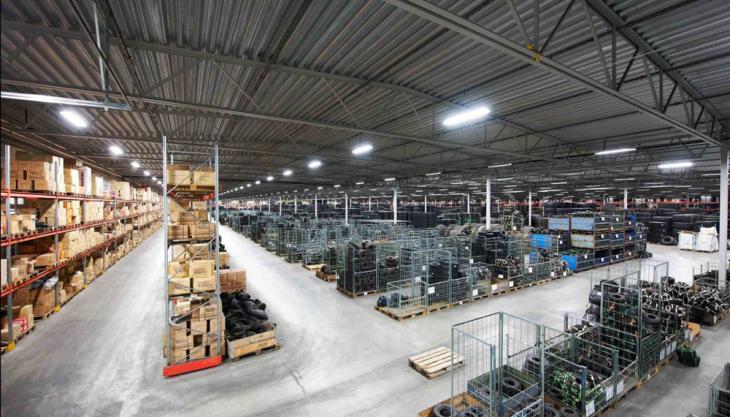 Gripen's tyre warehouse in Sweden Tyre warehouse