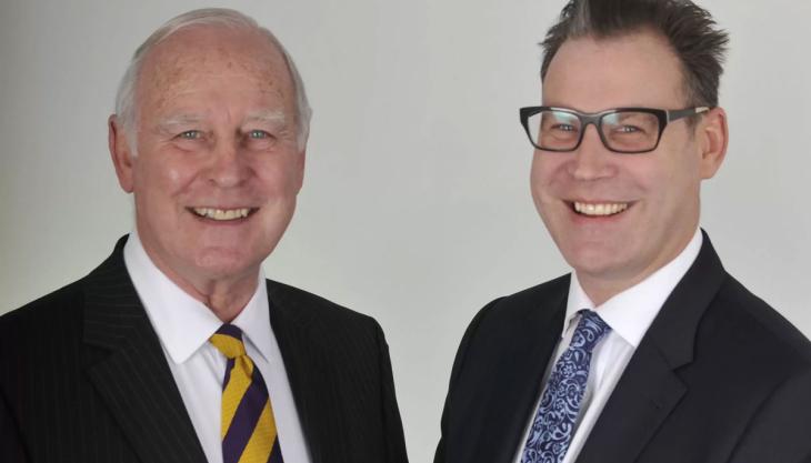 Neil Grundon (right), chairman of Grundon Waste Management, with his father Norman Grundon, president of Grundon Waste Management Neil and Norman Grundon