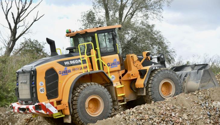 G Webb Haulage's new Hyundai HL690A wheel loader Hyundai HL690A wheel loader