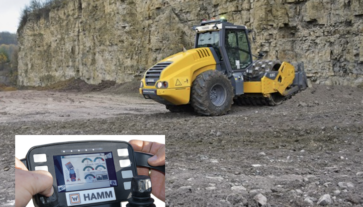 Remotely controlled Hamm compactor