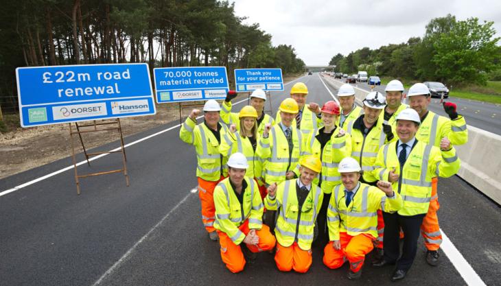 Hanson complete major Dorset road upgrade Major road upgrade