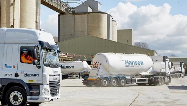 Tanker Safety award for Hanson Cement Hanson tankers