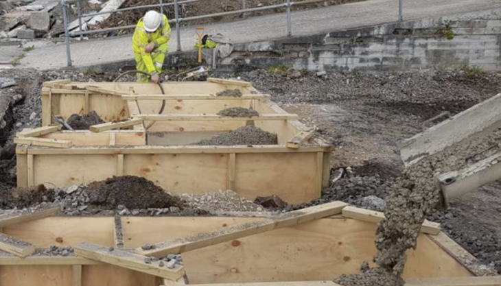 Hanson have supplied concrete for the new Swansea field hospital Hanson Concrete