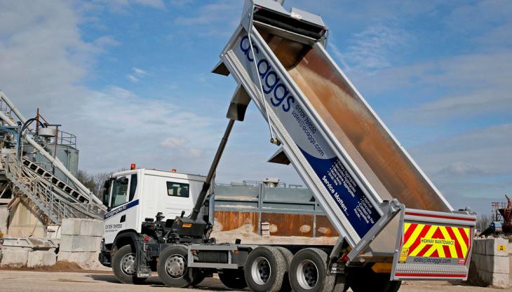 AC Aggregates tipper with Harsh FE tipping gear