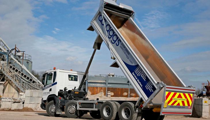 One of AC Aggregates new tippers with Harsh FE tipping gear AC Aggregates tipper with Harsh FE tipping gear
