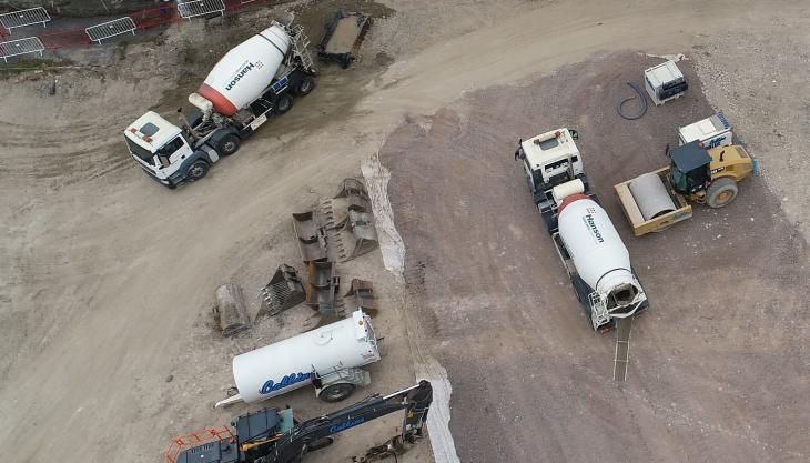 Hanson are providing around 2,000 cubic metres of concrete for the groundworks package Harwell VMIC groundworks