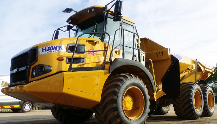 One of Hawk Plant Hire's new Bell B20E ADTs Bell B20E articulated dumptruck
