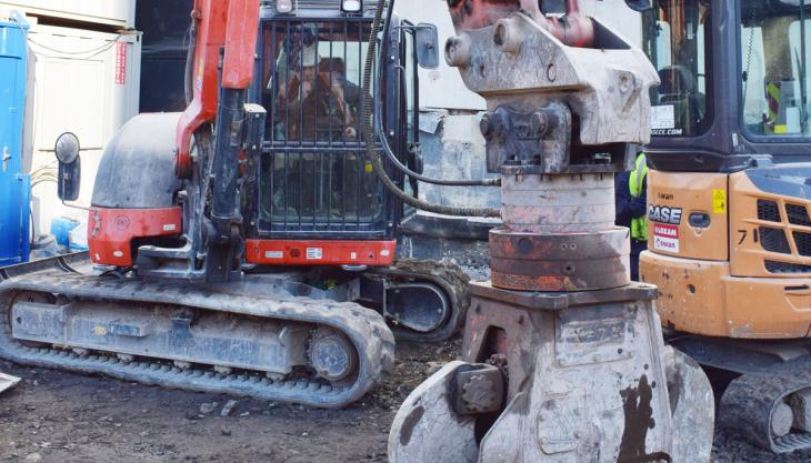 One of the two Hardox hitches supplied to Hegarty Demoltion Quick-coupler