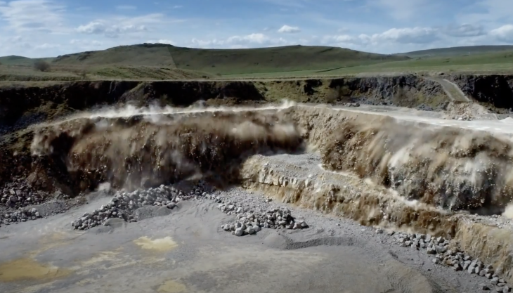 Hillhead 2022 blast produces around 30,000 tonnes of run-of-quarry stone for equipment demonstration purposes at the show in June Hillhead blast