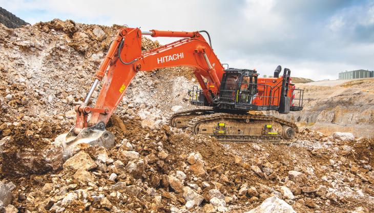 One of Breedon's two new Hitachi ZX890-7 large excavators Hitachi ZX890-7 excavator