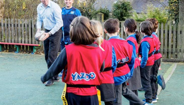 Tim Irons visiting Grindleford primary school Tim Irons