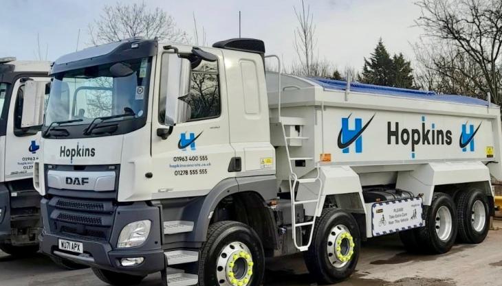 One of the Hopkins tippers taking part in the trial Hopkins tipper