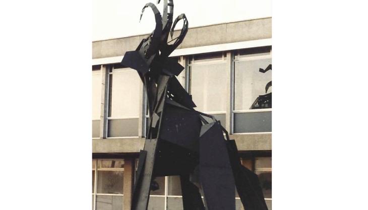 The Mammoth outside the old Hoveringham Group head office Hoveringham Mammoth